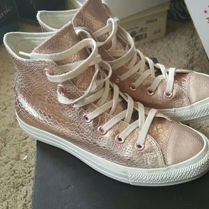 Pink Metallic Converse
