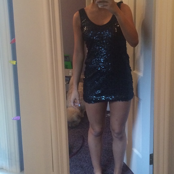 Black sequin dress