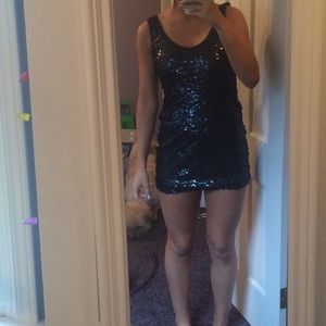 Black sequin dress
