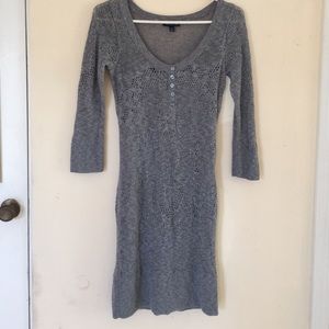 Gray sweater dress