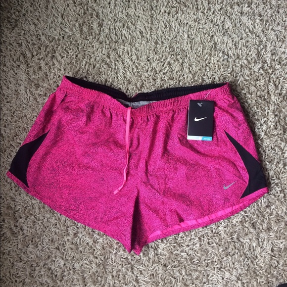 Nike Pants - Fucsia with dots Nike shorts. NWT!