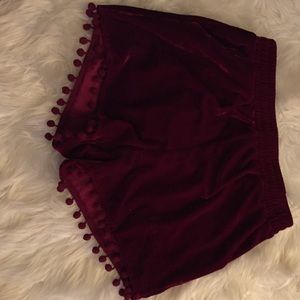 Velvet shorts