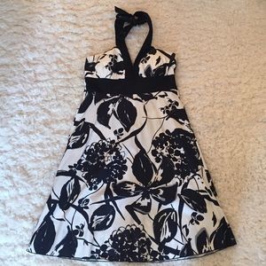 Halter black and white cotton sundress Size 5
