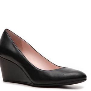 Taryn Rose black leather wedge