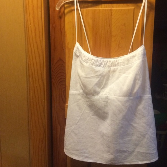 White spaghetti strap cami/tank