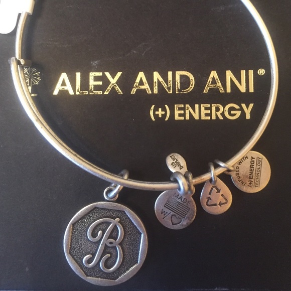 Alex and Ani silver "B" Initial Bracelet