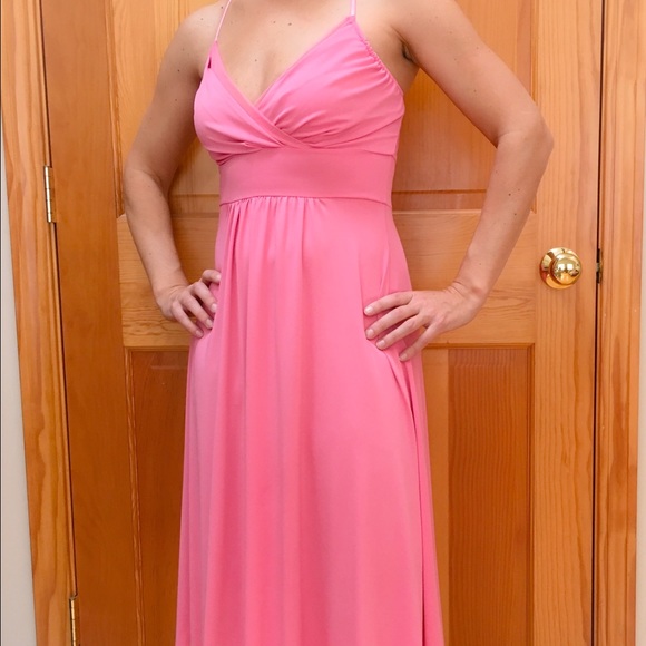 Dresses & Skirts - Pink spaghetti strap dress, sz S small.