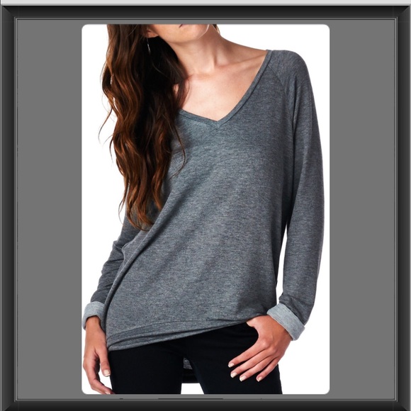 Tops - Charcoal V-Neck