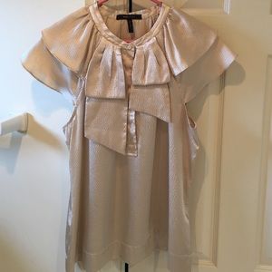 BCBG Metallic Gold Blouse