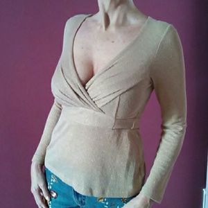 Gold long sleeve top