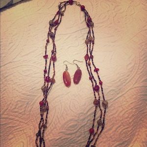 Matching earrings and necklace