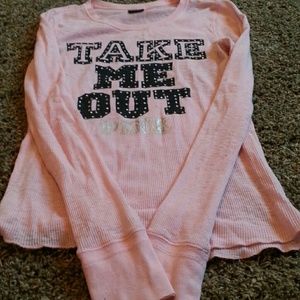 Victoria secret love pink thermal top