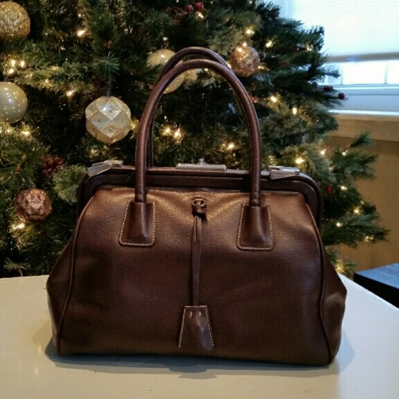 Prada Leather Frame Doctor Satchel Bag