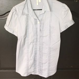 Light blue short sleeve button down