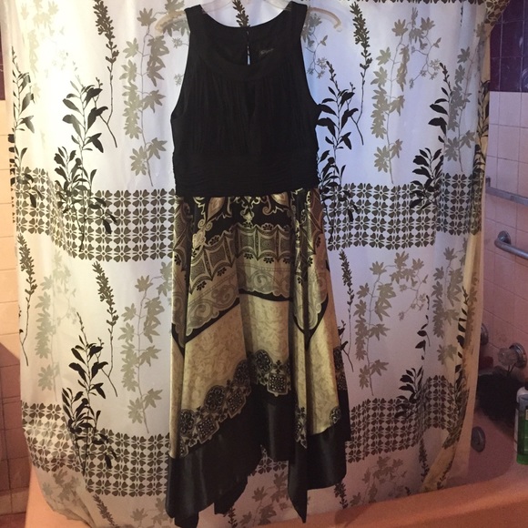 Black and White Scarf Dress