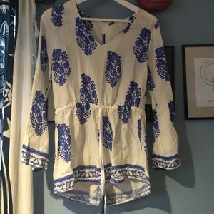 Patterned boho romper