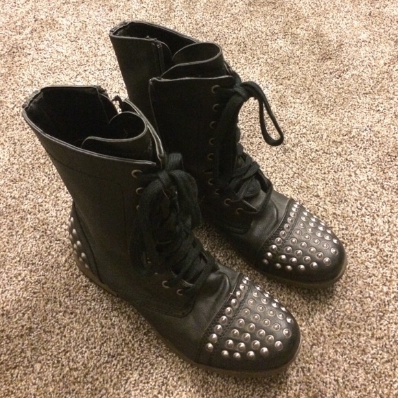 Candie's Shoes - Candie's Studded Combat Boots