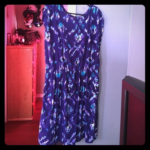 Blue and purple dress