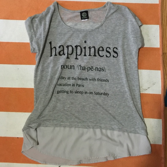 Bobeau short sleeve woven top size M