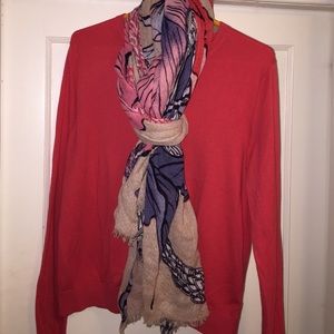 Reduced!  GAP coral pink button up cardigan.