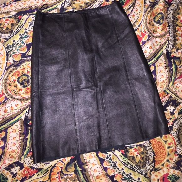 bebe Dresses & Skirts - Black leather BEBE skirt
