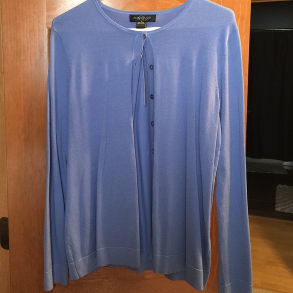 Cardigan nwt august silk sz xl