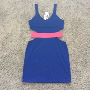 BNWT blue and pink party dress