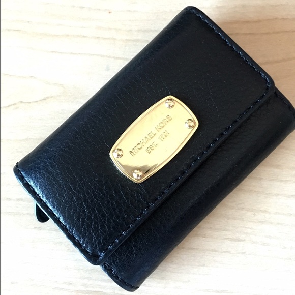 Michael Kors Flap Coin Purse Wallet in Black