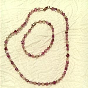 Kids stone bracelet and necklace