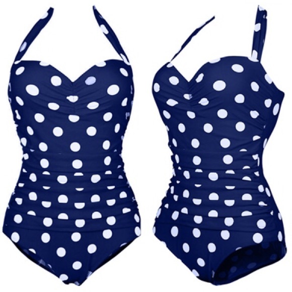 Other - Vintage-Style Polka Dot One Piece