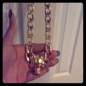 Beautiful Fox Head  Chunky Necklace