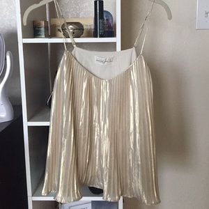 Abercrombie Flowy Gold Top