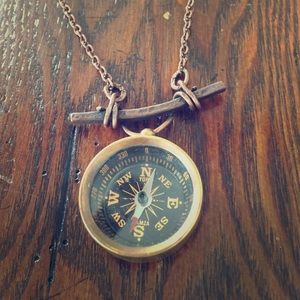 Vintage compass necklace