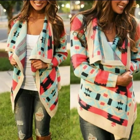 Tribal Print Cardigan