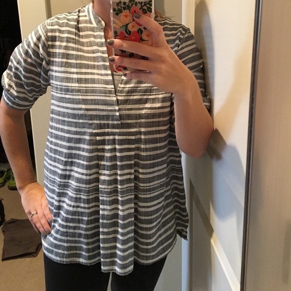 Jcrew striped linen tunic