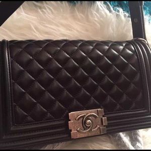 Chanel le boy medium flap bag