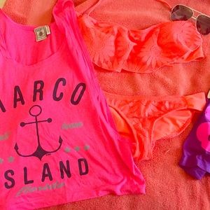 BATHING SUIT SET W// BEACH TANK