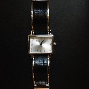 Betsey Johnson black and silver watch
