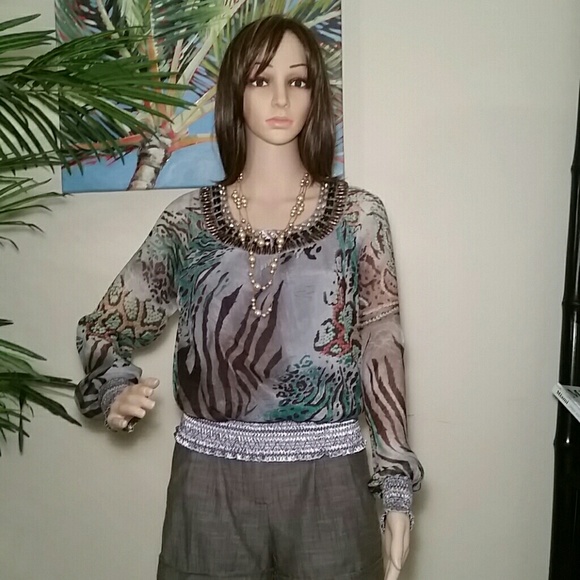 Animal print top - Picture 1 of 4
