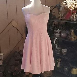 Pink lace dress bridal dress