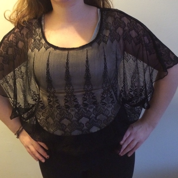 Black lace top