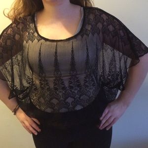 Black lace top