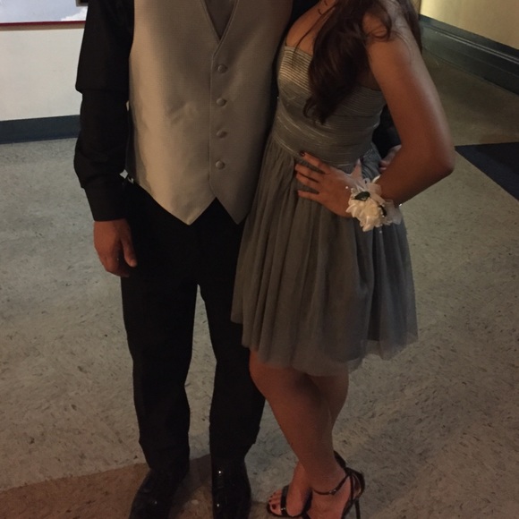 Silver Homecoming Dress
