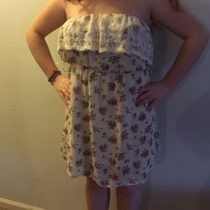 Cream floral dress
