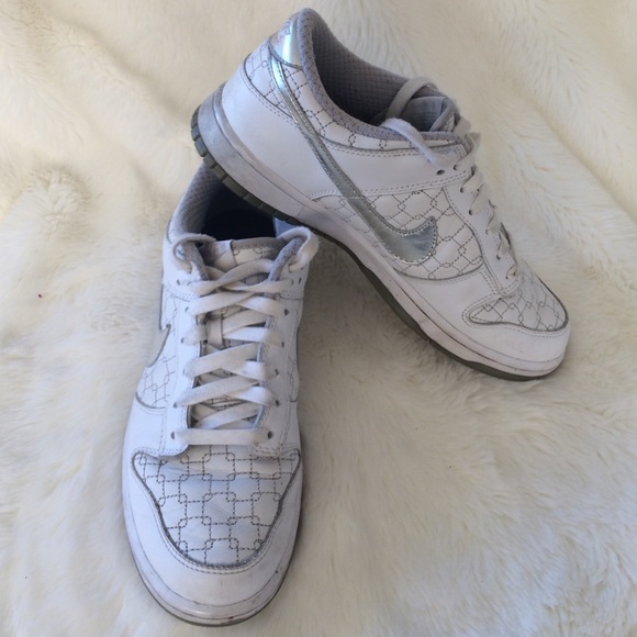 Nike white and silver sneakers
