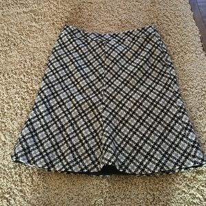 LOFT houndstooth wool skirt
