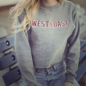 Brandy Melville crop top crew neck sweatshirt