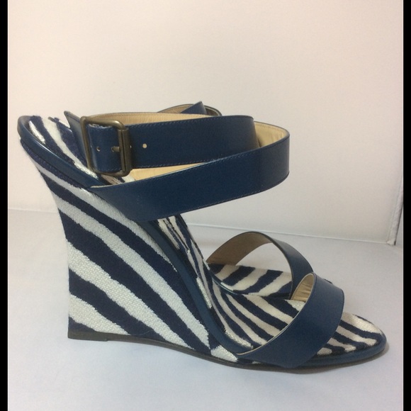 Manolo Blahnik Zebra Print Lecara Wedges
