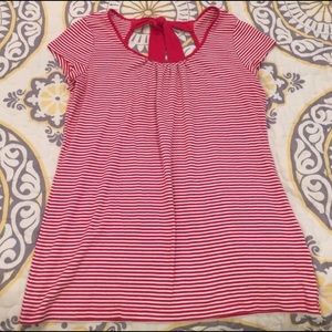 Red and White Striped Top