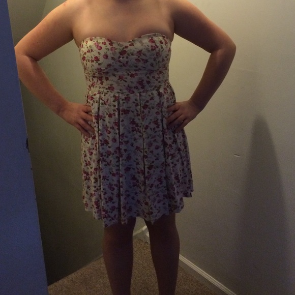 Cream floral dress